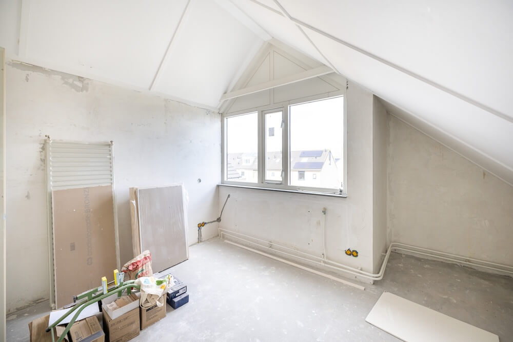 zolder met nieuwe HR++ beglazing