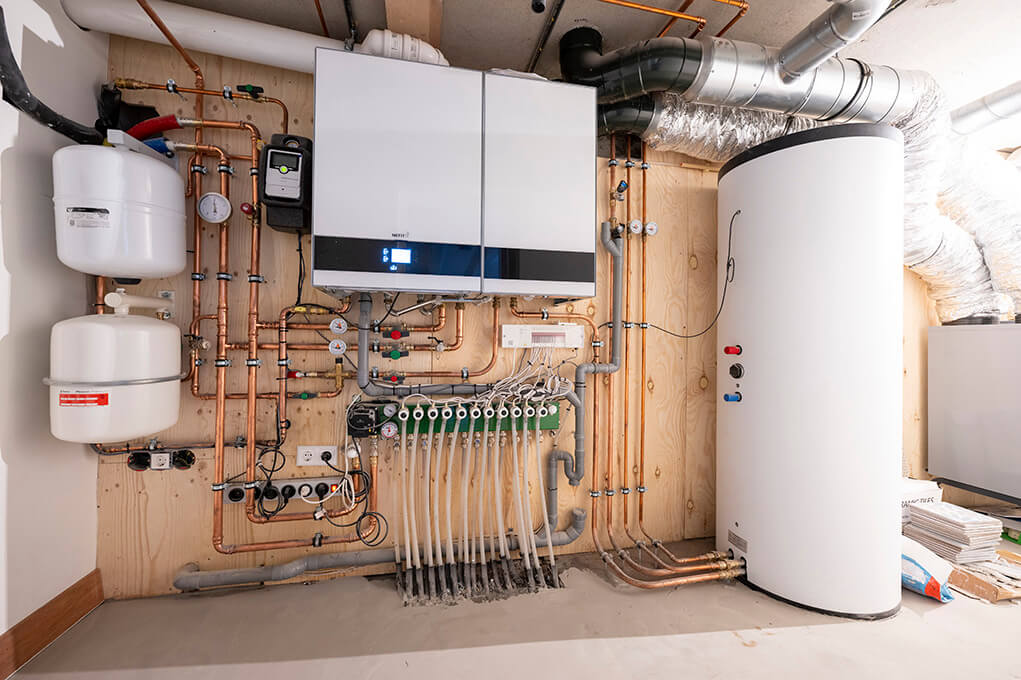 Installatieruimte in de kelder